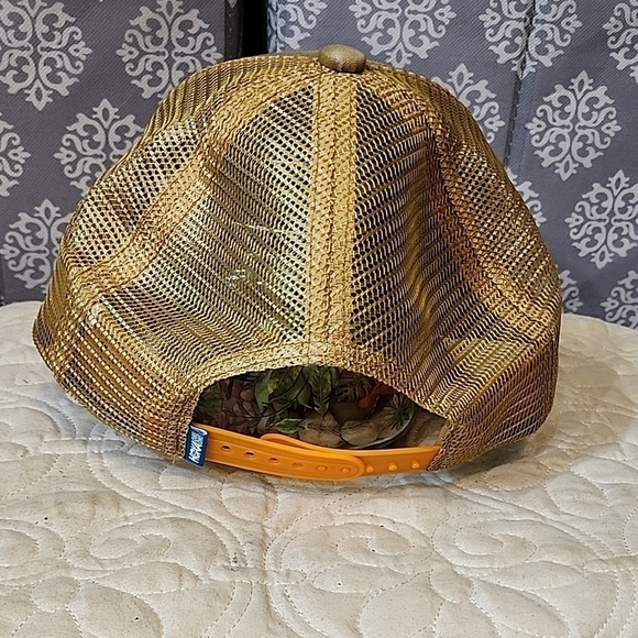 Hoka Tan Trucker Hat with Multicolor Logo - Picture 3 of 6